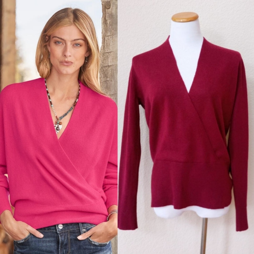 Sundance Red V-Neck Sweater Classic Style